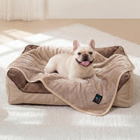 Luciphia Waterproof Pet Blanket - S (40" x28") / Khaki+white