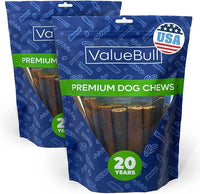 ValueBull USA Collagen Sticks for Dogs, 6 Inch Jumbo Chews, Natural Long-Lasting Dog Treats, 50 Count - Promotes Joint, Skin & Coat Health with Glucosamine and Chondroitin