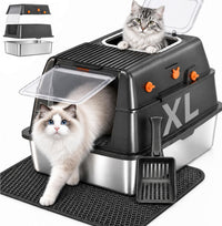 Stainless Steel Litter Box with Lid