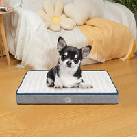 EMPSIGN Reversible Cool and Warm Dog Bed for Crate Pad, Pet Beds with Washable and Removable Cover, Dogs Crate Bed Sleeping Mats, Bed for Dog Crate for Large Medium Small Dogs, Grey