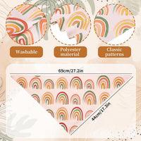 Whaline 4 Pcs Boho Pet Bandanas, Daisy Rainbow Floral Flower – Essentials for Dogs - image 2