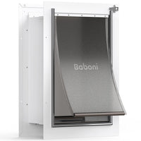 Baboni Pet Door for Wall, 3-Flap - 2-Flap(Metal Frame,Aluminum Lock) / Large