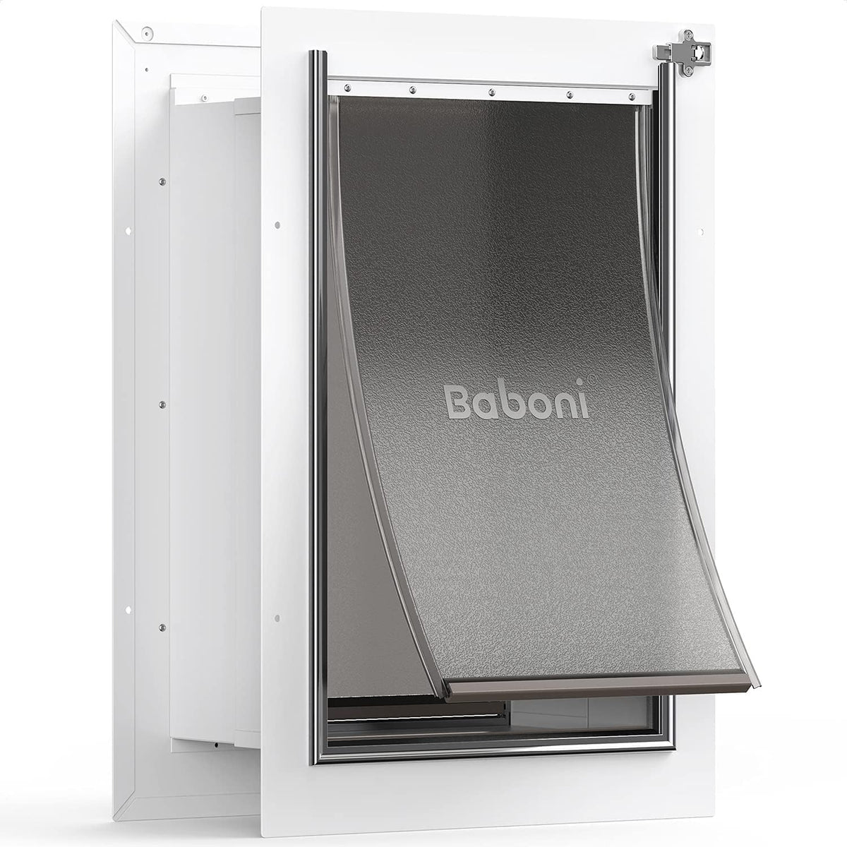 Baboni Pet Door for Wall, 3-Flap - 2-Flap(Metal Frame,Aluminum Lock) / Large