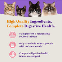 Halo Holistic Kitten Food, Wild Caught Salmon & Whitefish Recipe, Grain Free Dry Cat Food, Complete Digestive Health, 10 lb Bag
