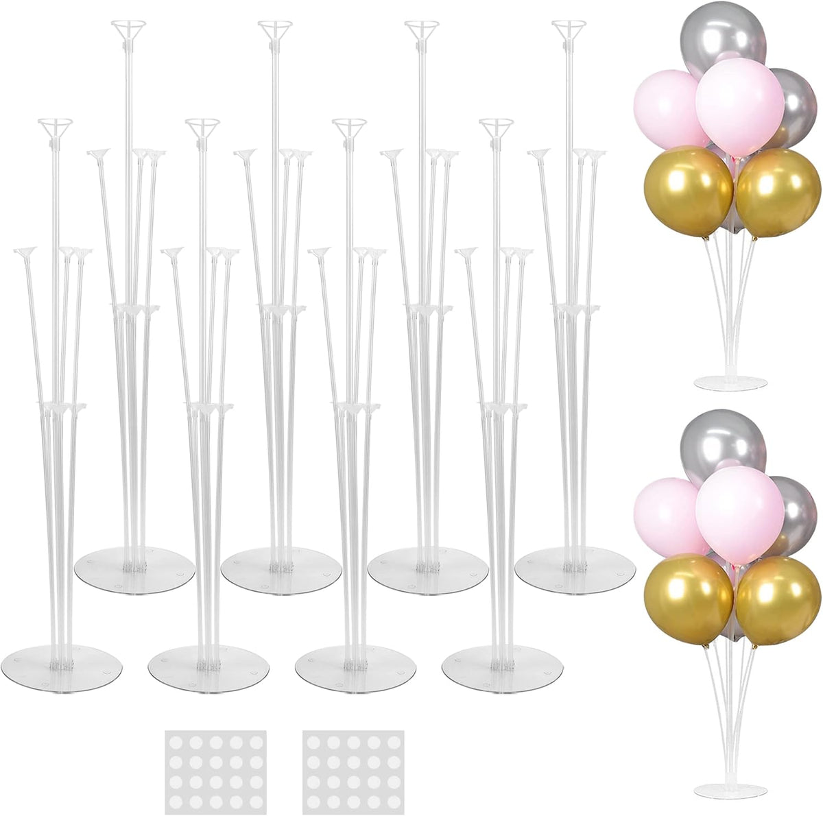 JOYYPOP 4 Sets Balloon Stand Kit For Table - Clear
