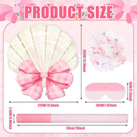 Feifeiya pink bow piñata with pink and white bat, eye masks and confetti - view 19