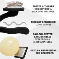 Dog Slicker Brush for Dogs Grooming Kit 5PCS Long Haired Doodles – Essentials for Dogs - Black - image 2
