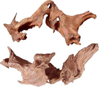 Natural Aquarium Driftwood for Fish Tank Reptile Terrariums Decor – Essentials for Fish - Large Mopani Driftwood 14 to 18 Inch (Pack of 2)
