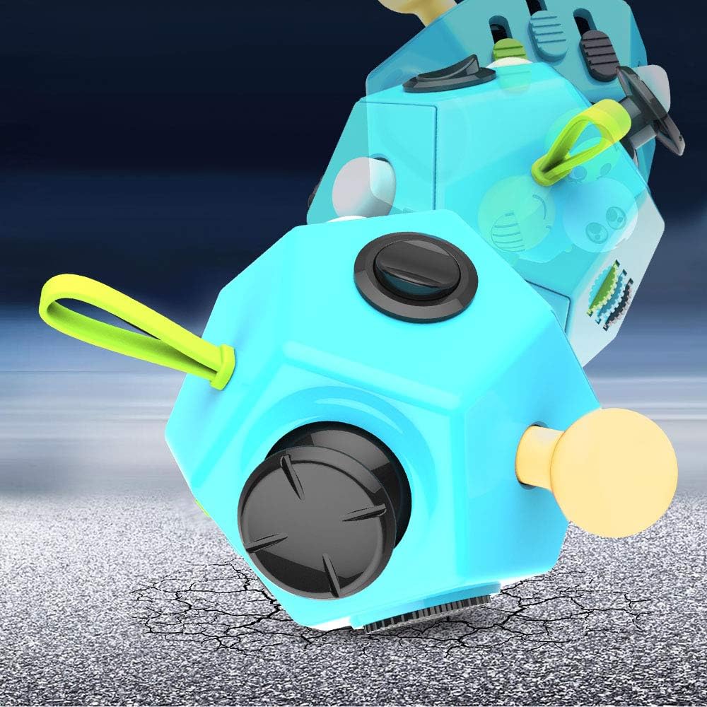 Fidget Dodecagon-12 Sided Fidget Toy Cube for Kids - B3 Blue Sky - image 3