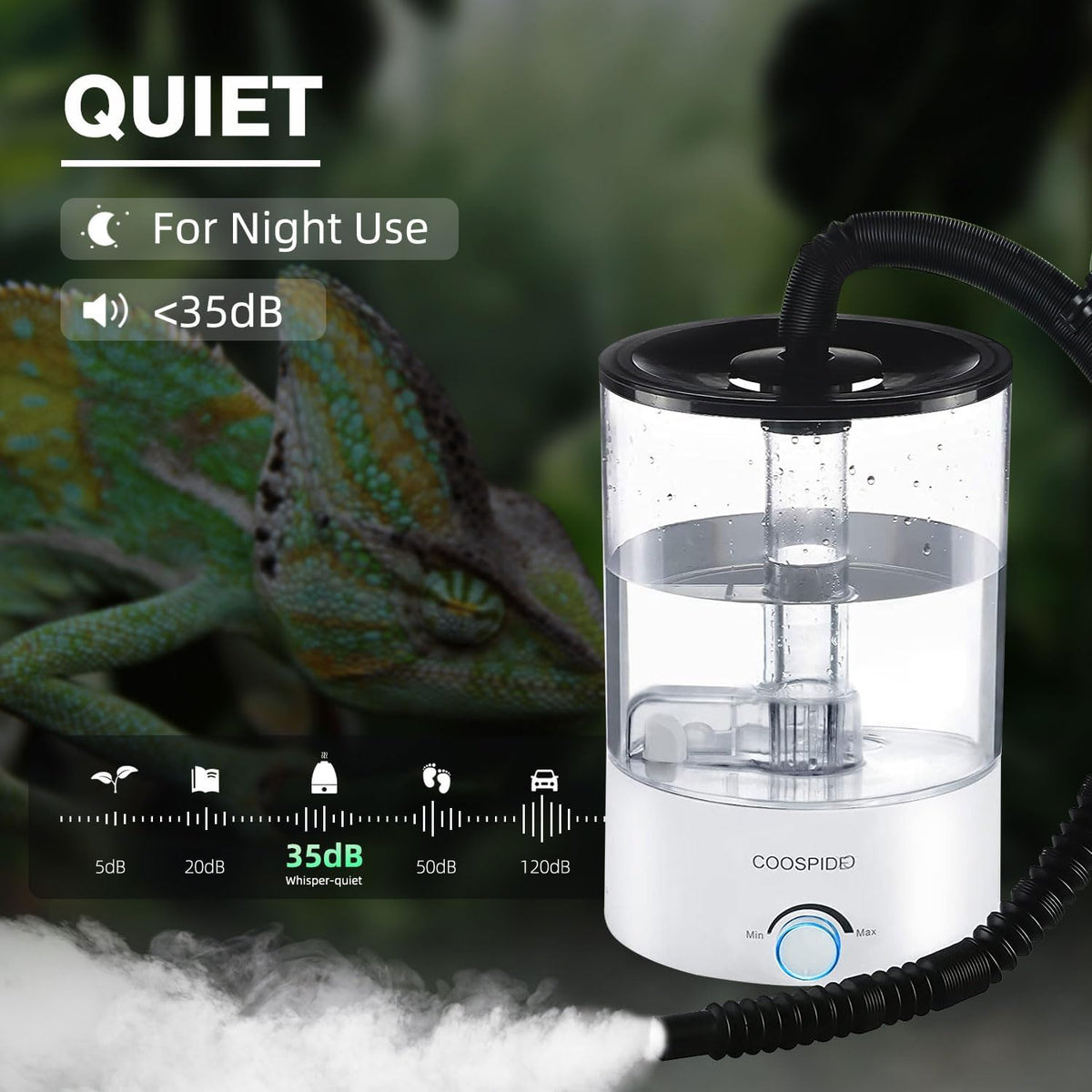 Coospider Reptile Fogger Humidifier - 4.2 liters - image 3
