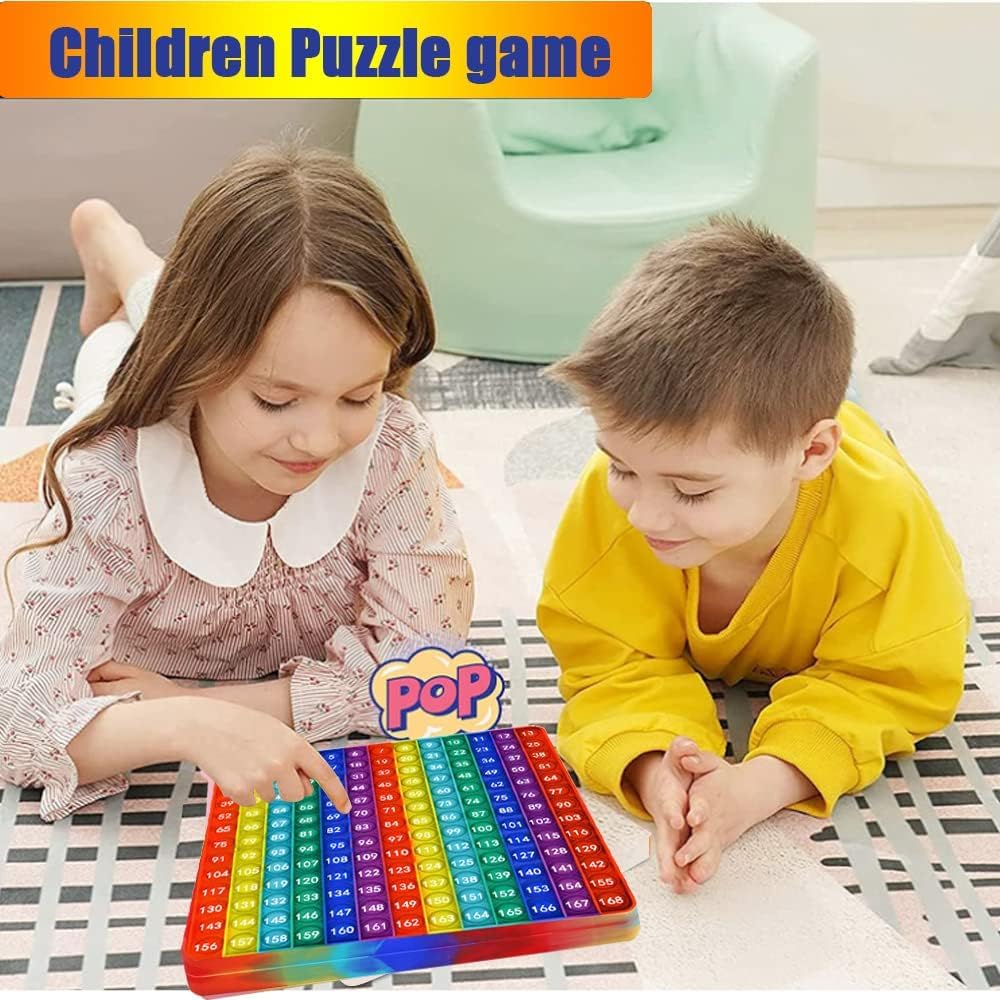 DK-SIMINA Large P0pp with Numbers - Rainbow 12x12 multiplication table - image 2
