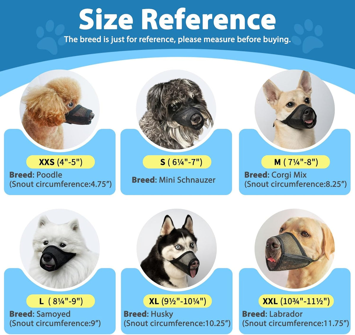 Mesh Dog Muzzle Suits for Small Medium Large Dogs Dog Muzzle Set – Essentials for Dogs - Black / Small 3 PCS(XXS-S) - image 2