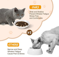 Ceramic Cat Food Bowls 6 Pack - White - No Pads - image 4