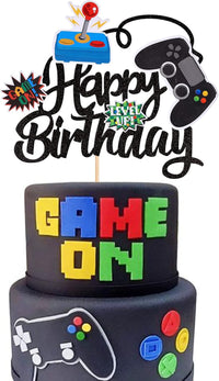 ZHUOWEISM 36 video game cupcake toppers with game controller designs