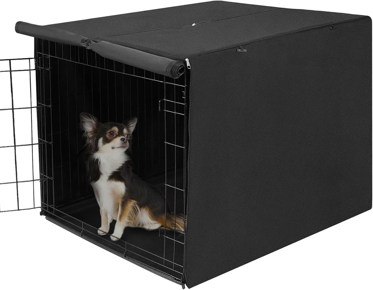 Deblue 36 inch Dog Crate Cover Fit for 36 inch Wire - – Essentials for Dogs - 48.0"L x 30.0"W x 33.0"H / Black