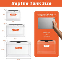 AZV Reptile Terrarium Starter Kit - XLarge(19.5*10.5*9.4IN) - image 2