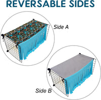 RIOUSSI Guinea Pig Hideout Hideaway Corner Fleece Toys Cage - Blue Rectrangle / Rectangle - image 2