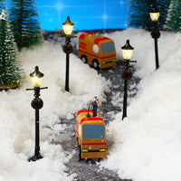 Mudder 12 Pcs Christmas Miniature Village Lamp Post Light - Vivid / 4 - image 2