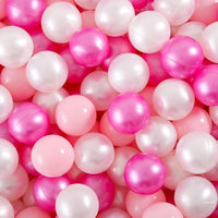 Ball Pit Balls for Toddlers, Crush Proof - Purple Pink White / 100 balls