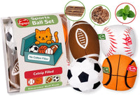 Agape Organic Catnip & Silvervine Filled Cat Toy Balls with Bell Sound – Essentials for Cats - 4 Ball Set