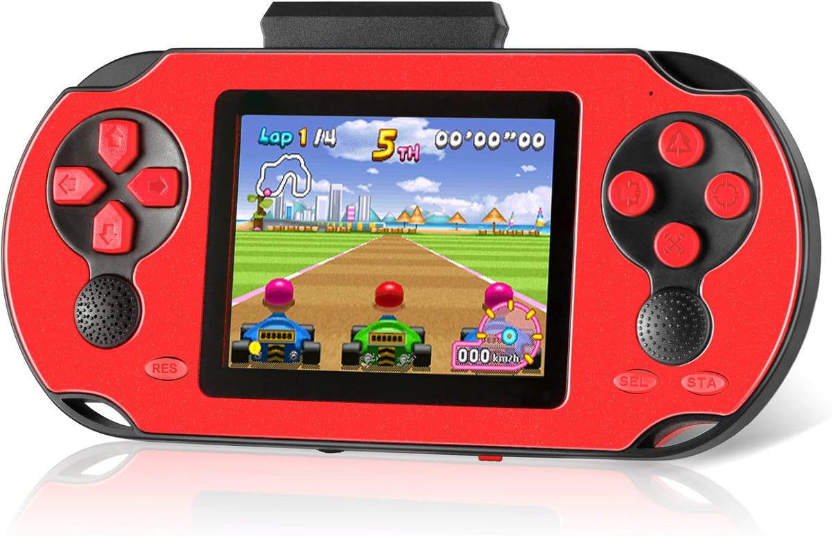 TaddToy 16 Bit Handheld Game for Kids Adults - Red