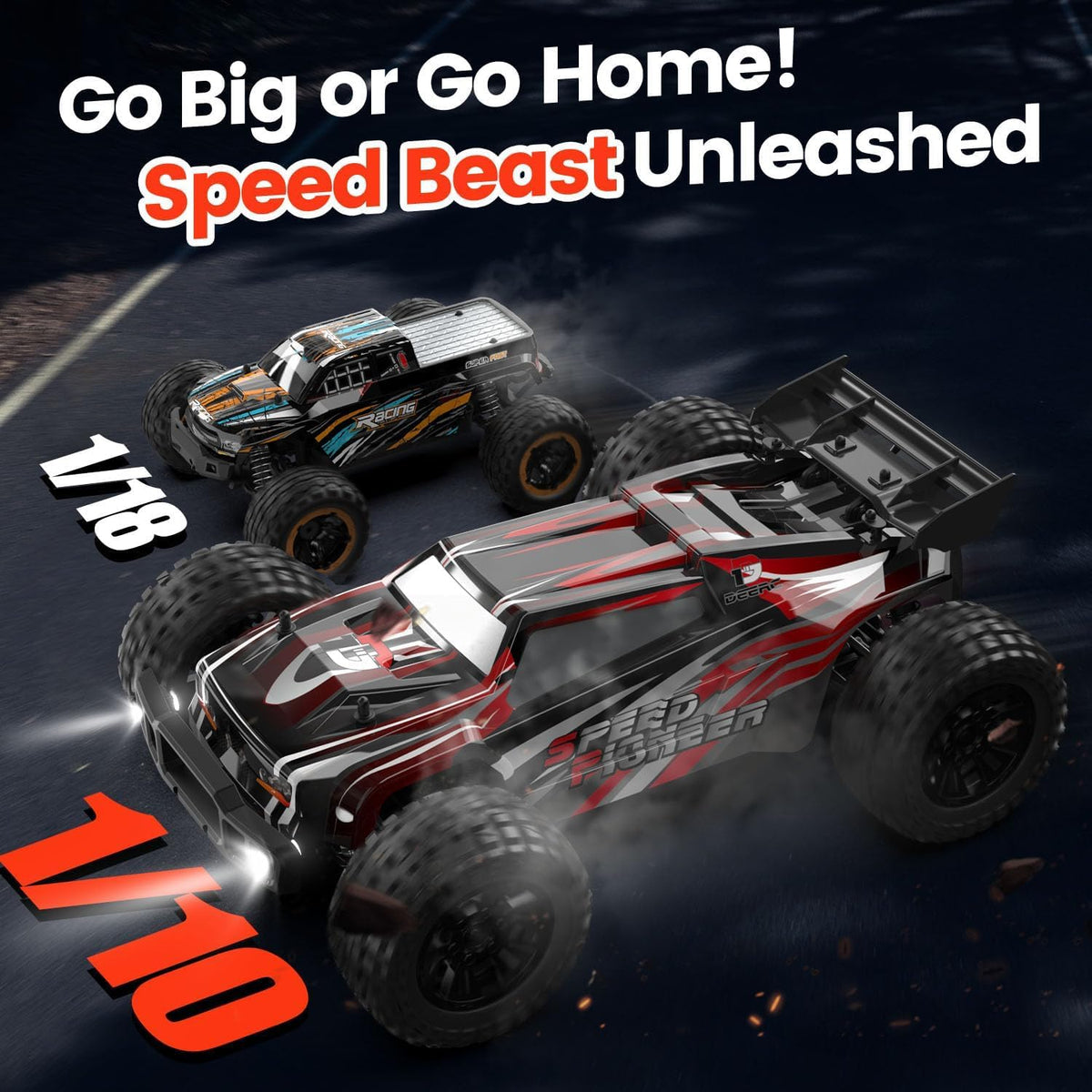 DEERC 9309E RC Cars for Adults 40KPH - 1:10 Red 9206E - image 2