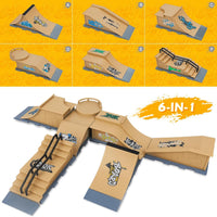 Gr8ware 6-in-1 fingerboard skate park with half pipe ramp and mini finger skateboards - view 11