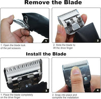 2Pack #40 Dog Grooming Clipper Replacement Blades - Compatible with Andis/Wahl/Oster, Detachable Ceramic & Stainless Steel Blade, Size 40, Cut Length 1/100" (0.25mm)