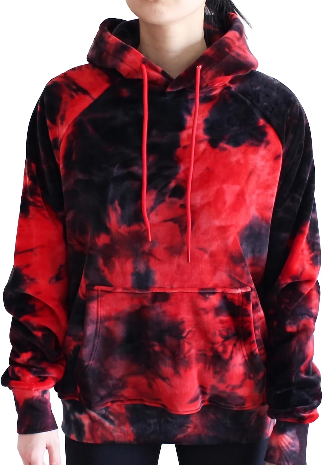 Spark Paws Human Hoodie, Matching Dog and Owner Clothes - Medium / Red & Black