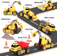 MOBIUS 7-in-1 Take-Apart Construction Truck Set with Drill - 7 in 1 Construction Playset With Accessories - image 3
