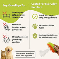 Cat Brush with Steam – Steam Cat Brushes for Indoor Cats | Pet Spray Hair Removal Comb & Relaxing Grooming Tool for Calmer, Happier Cats