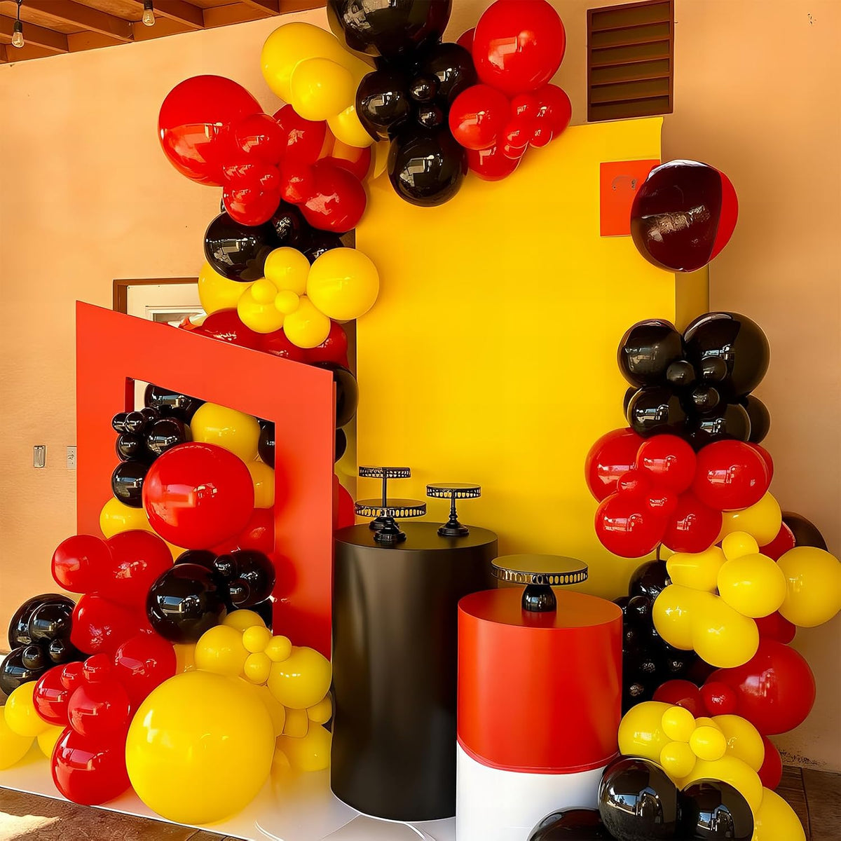 Sage Green Brown Balloons - Red Yellow Black - image 4
