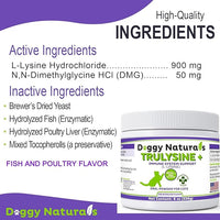 Trulysine Plus L-Lysine for Cats Immune Support Oral Powder 8oz/226g - Cats & Kittens of All Age, Sneezing, Runny Nose Squinting, Watery Eyes-Fish & Poultry Flavor (U.S.A)(225 Grams (900mg / Scoop))