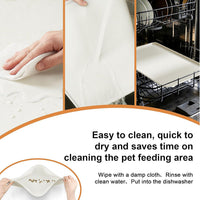 Large Pet Feeding Mat Spillproof Raised Edges Nonslip 24"x16" Beige – Essentials for Cats - Beige / 24"L x 16"W - image 2