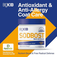 SODBOST Dog Allergy & Itch Relief, Cat Skin & Coat Supplement Powder -SOD Enzyme Skin Relief Formula for Allergy & Itch Relief & Reduces Shedding - Plant-Based, Made in USA - 60 Scoops