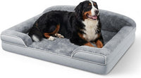 Orthopedic Dog Bed for Extra Large Dogs - Light Grey / 53.0"L x 42.0"W x 8.0"Th