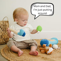 Genius Baby Toys My First Golf Bag plush baby golf toy set with club, ball, tee and teddy bear - view 8