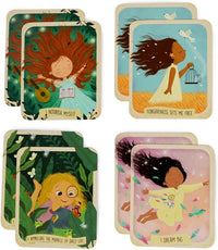Menique Shine Memory Matching Game – 80 Cards (40 Pairs) with Positive Affirmations for Brave Girls – Motivational & Mindful Matching Game for Confidence and Self-Love