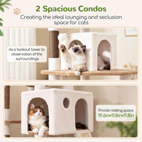 Globlazer F70 Pro Heavy Duty Cat Tree Tower for Indoor Cats Large - Brown White / XL - image 3