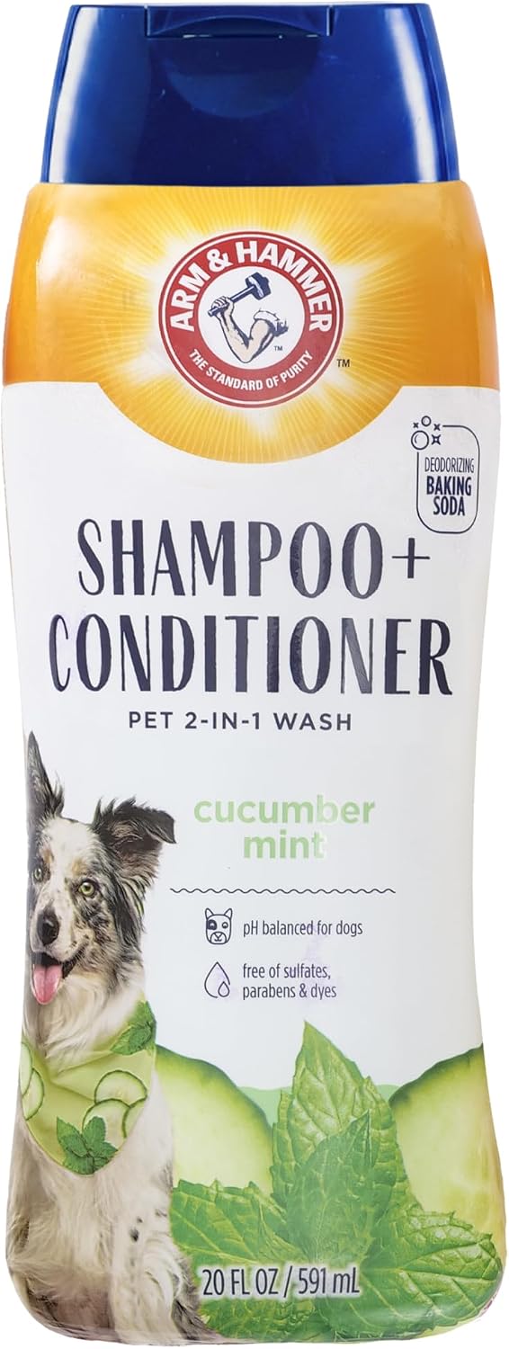 Arm & Hammer 2-in-1 Dog Shampoo and Conditioner - Cucumber Mint / 20 Fl Oz (Pack of 1)