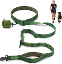 Spark Paws Hands Free Dog Leash - Army Green