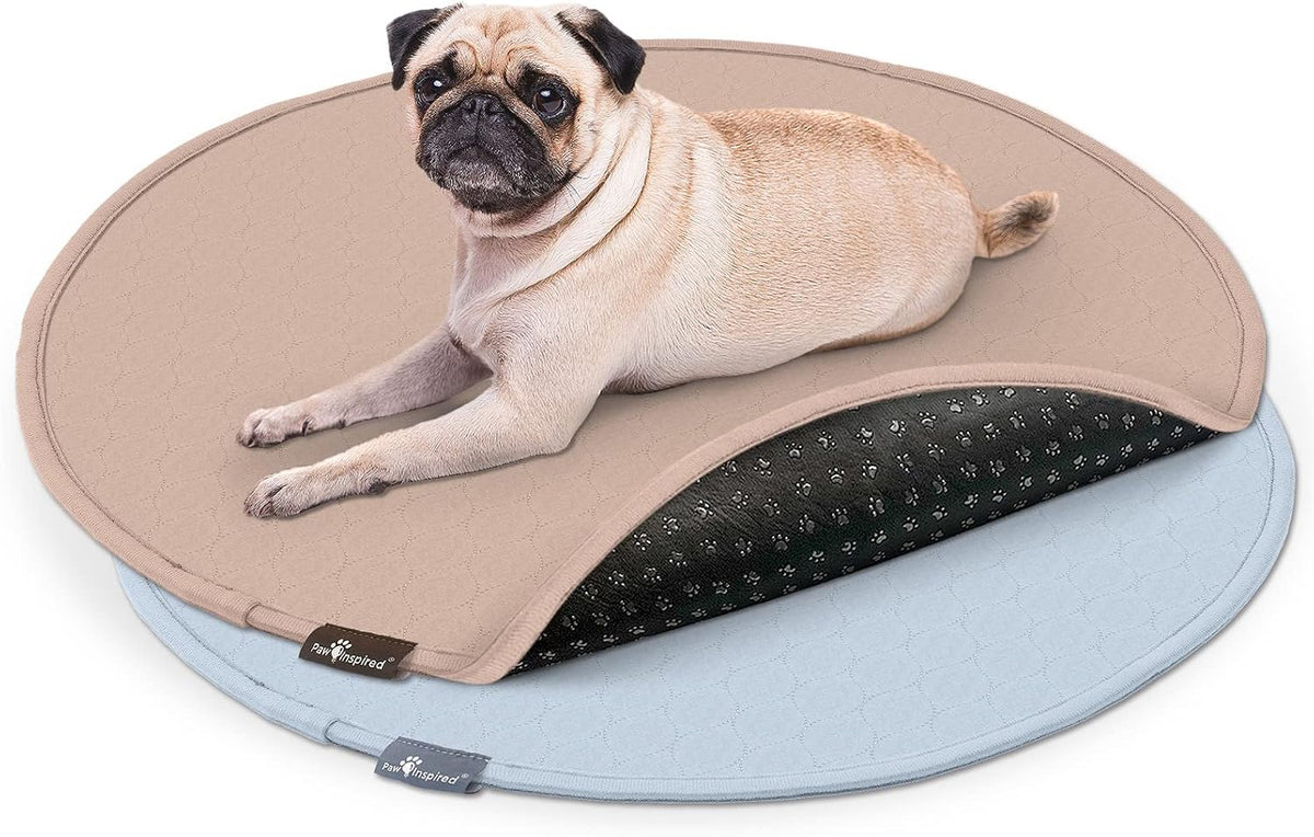 Paw Inspired Round Washable Pee Pads for Dogs - 29" (2 pack)
