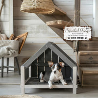 Dog Signs For Home Decor Gifts For Dogs Owners Dog Bedroom Decor Wood Dog Family Decoration Dog Room All You Need Is Love And A Dog Sign Spoiled Dogs And Their Household Staff Live Here Signs 12x6 In