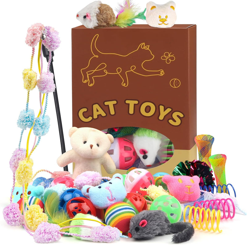 QUOZUO 30 Pcs Cat Toy Kitten Toys Set