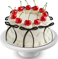 Chunful fake cherry cake toppers with red polyester bows - view 9