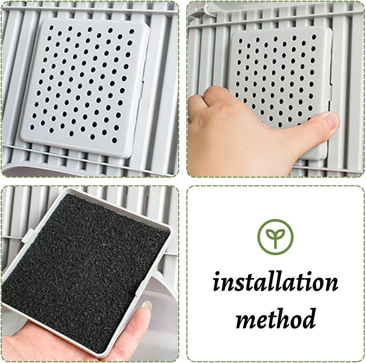 10 Pack Cat Litter Box Charcoal Filters Replacement Carbon Odor - image 4