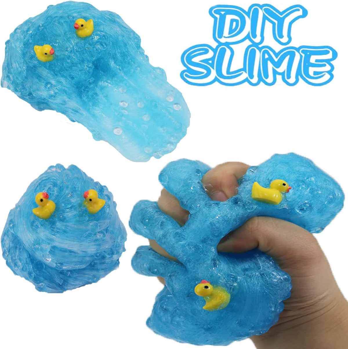 Charming Blue Crunchy Fishbowl Bead Slime - Blue - image 4