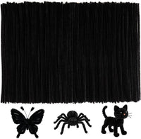 Black Pipe Cleaners for Crafts, Craft Supplies, Arts and Crafts - Black