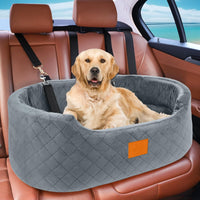 Dog Car Seat for Medium Dogs Up to 50 lbs - Gray