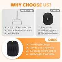 Pet Hair Removal Glove for Cats & Dogs, Reusable Pet Hair Remover Electrostatic Gloves for Couch, Furniture, Carpet